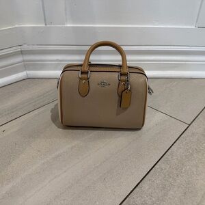 Coach Tan and Cream Mini Rowan Bag